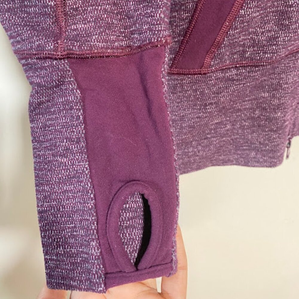 Lululemon Athletica Scuba Women's Burgundy Hoodie Jacket Size 8 - Picture 9 of 16